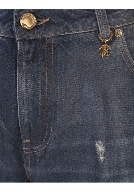 Jeans Con Charm Monogram Mirror Snake ROBERTO CAVALLI | UKJ207-VT00604564